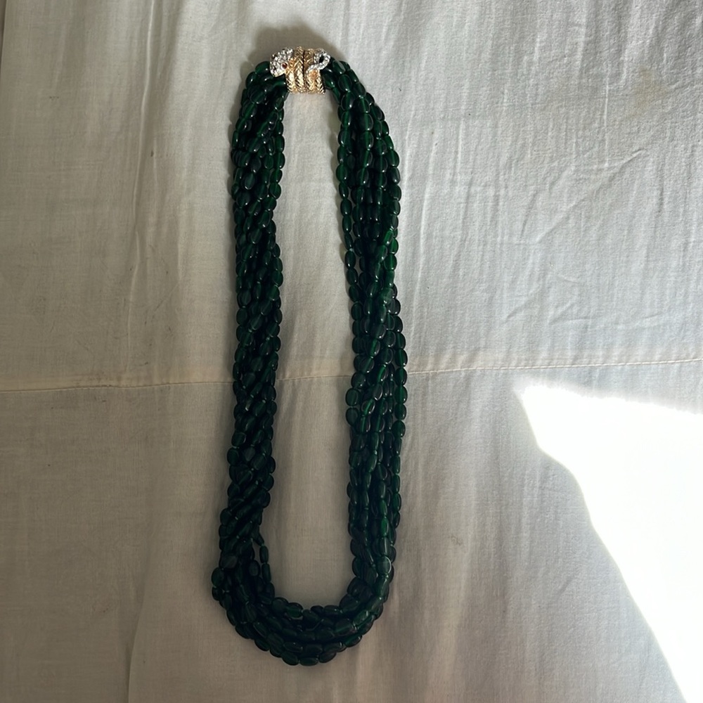 Elegant Green Beaded Necklace